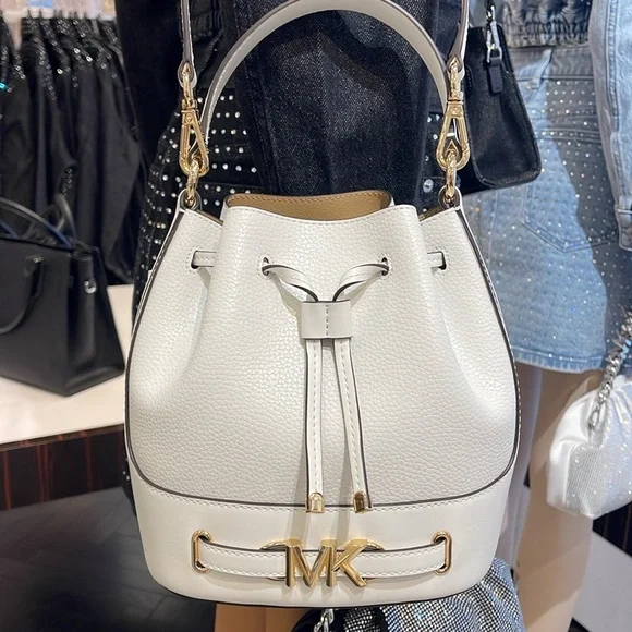 MICHAEL KORS
Reed Medium Pebbled Leather Bucket Bag Satchel Crossbody Handbag - Picture 1 of 16